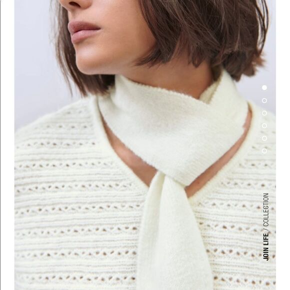 Zara bow collar knit sweater - Picture 4 of 7